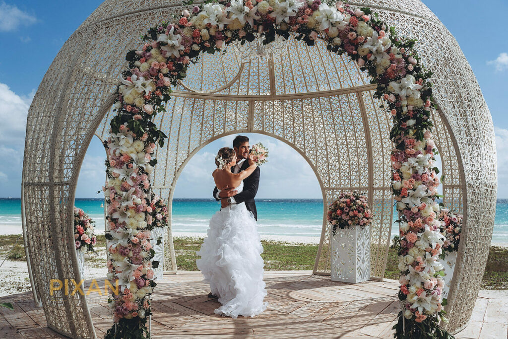 Wedding Gazebo at Sandos Caracol, our top pick for the top 5 affordable wedding package