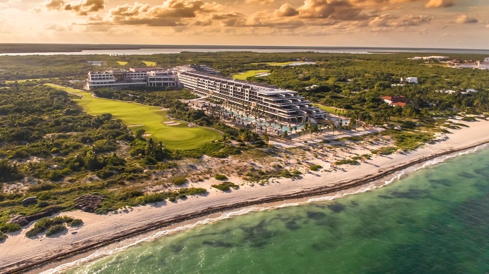 aerial view of atelier hotel playa mujeres
