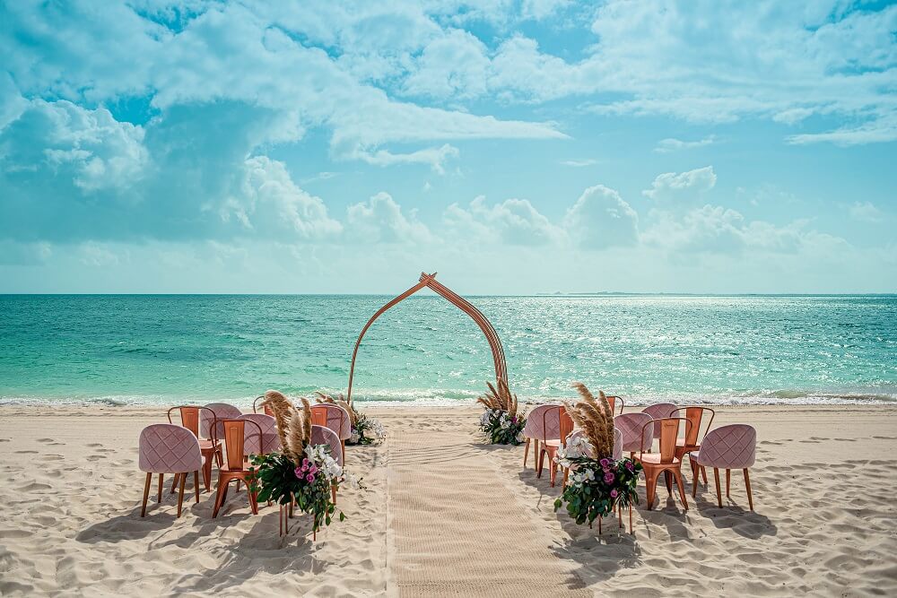 Beach venue for an Atelier Playa Mujeres wedding