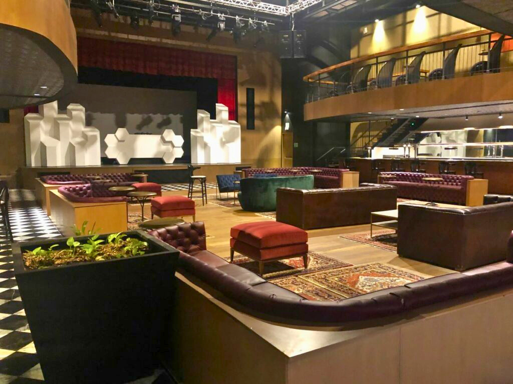 Modern theatre bar and music lounge at an all-inclusive beach weddings resort in cancun