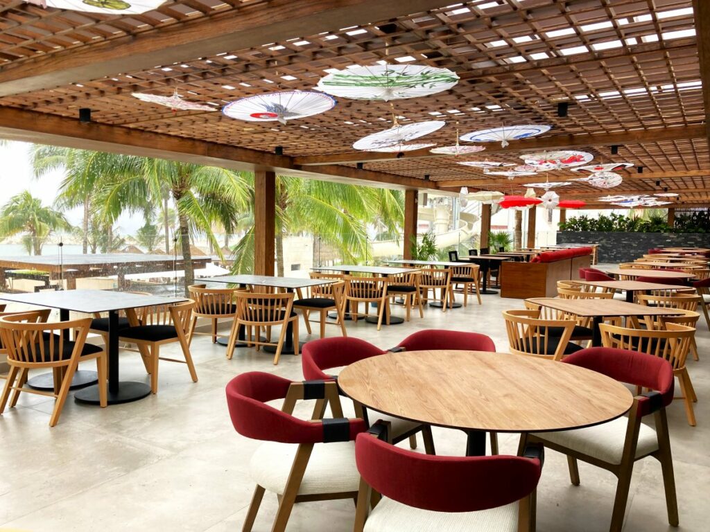 Asian open restaurant at the Dreams Aventuras resort