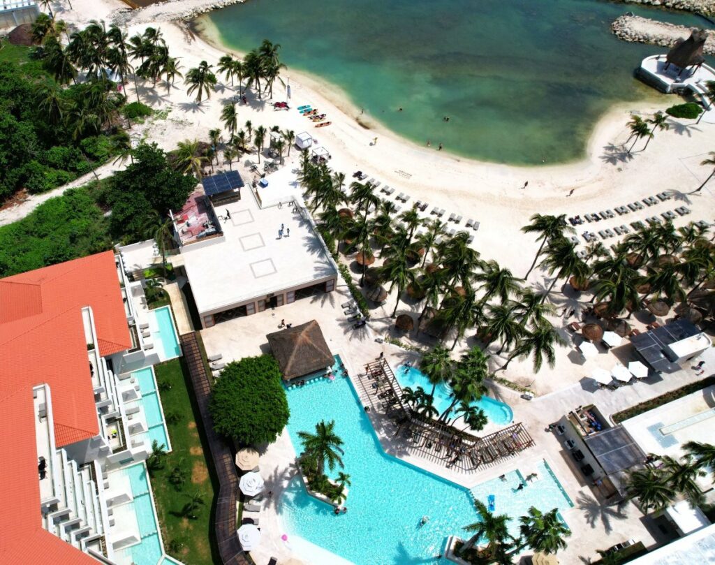 dreams aventuras weddings resort from the air