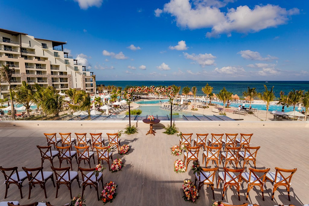 Dreams natura wedding venue blue water rooftop