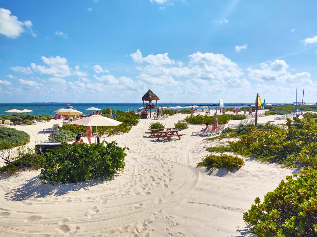 Beach area of an all-incluisve resort