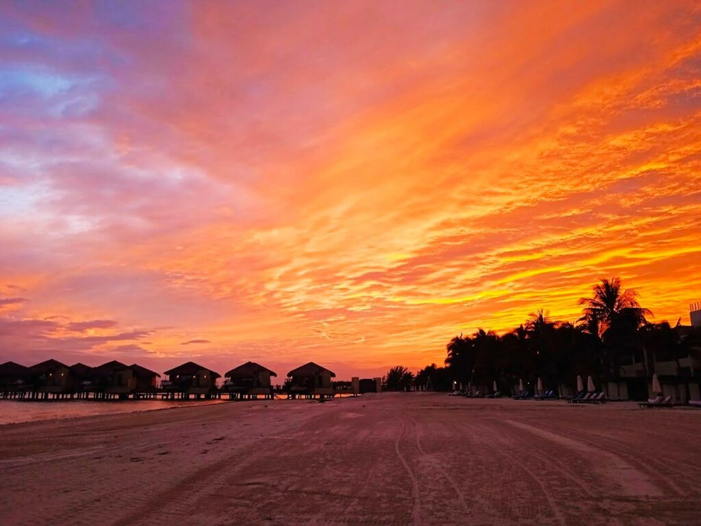 el dorado maroma beach sunset