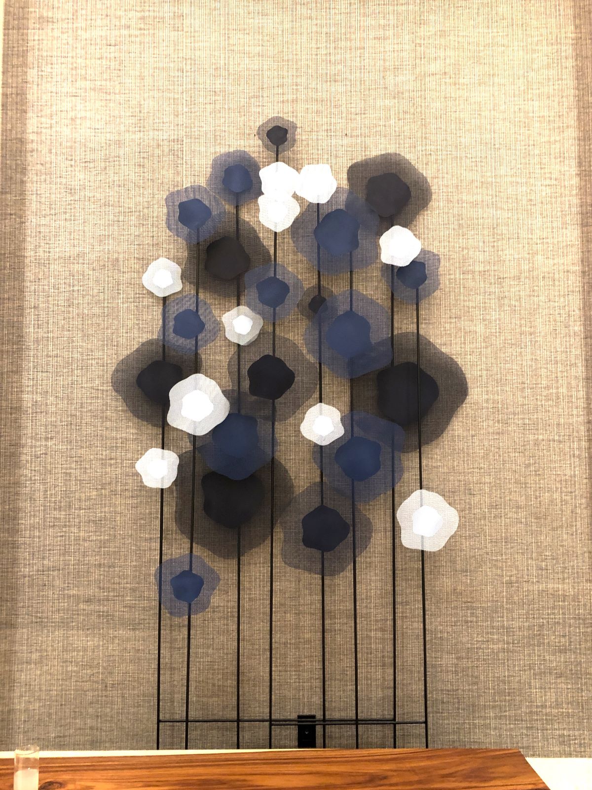 wall decor with metal flowers