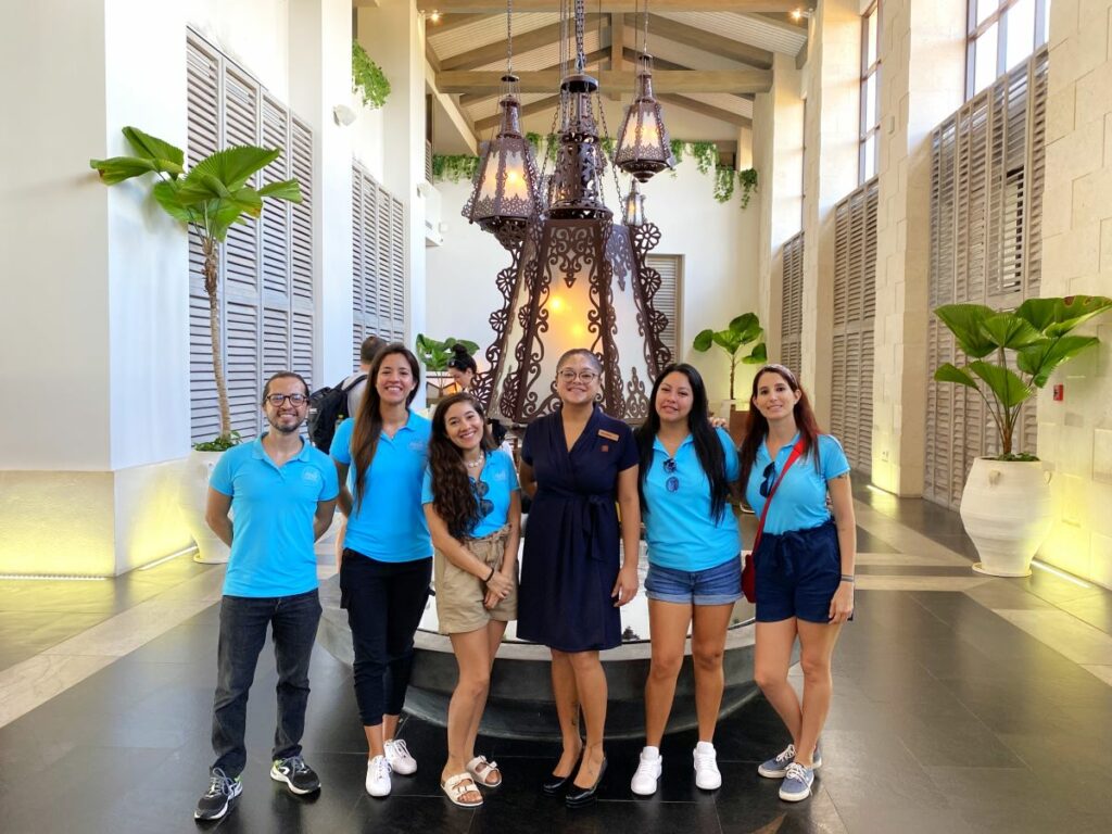 Hola Weddings team with destination wedding planner at Unico hotel Riviera Maya