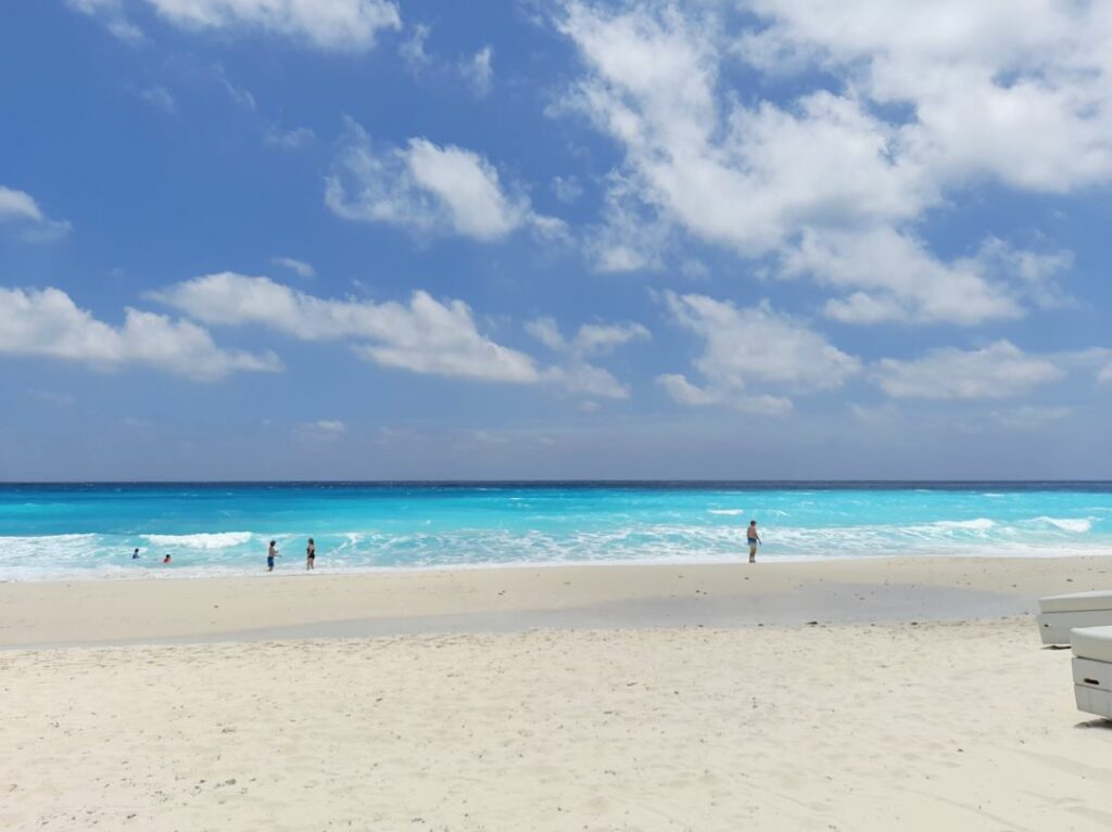 Caribbean beach with the sky