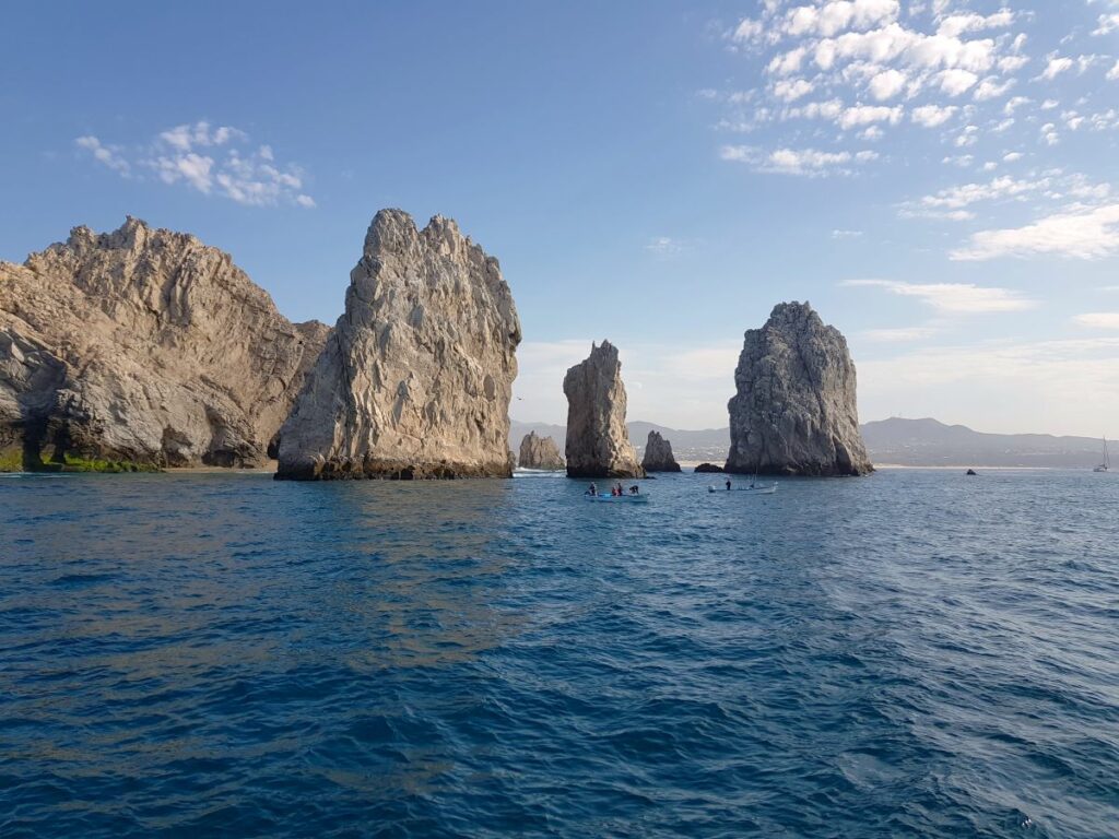Los cabos cliffs and ocean seen from a boat