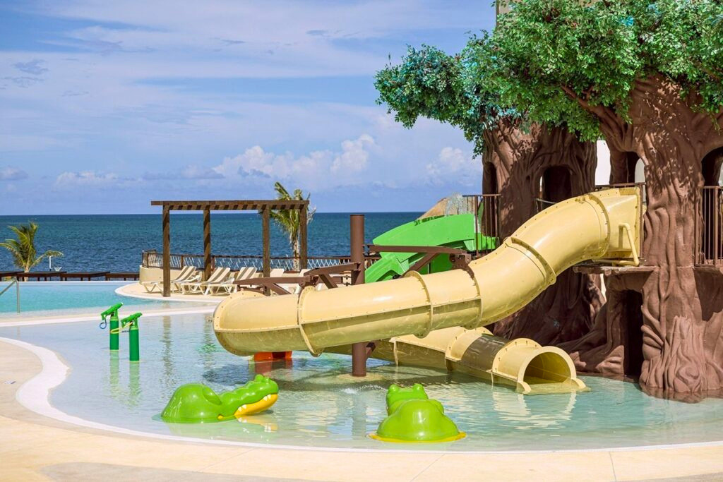 Aquapark for kids of a luxury resort